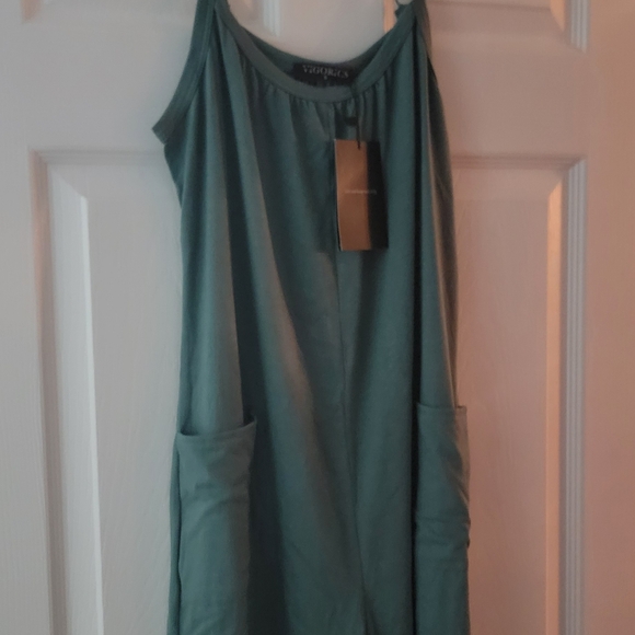 NWT Vigorics Casual Womens Romper Sleeveless Adjustable Straps Shorts, small - Picture 2 of 9